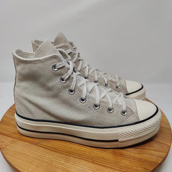 Converse Shoes - Converse All Star Lift High -Womens- Size 8- Gray-Suede-[572228C]- Sneaker Shoes